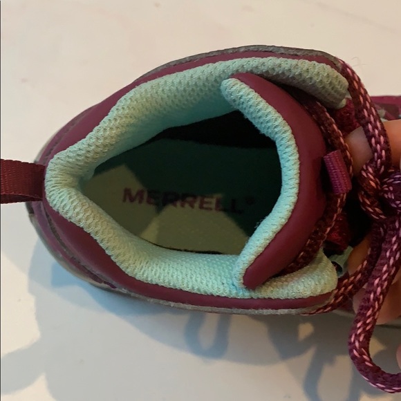 Merrell Moab Hiking Boots Girls Pink 11 & 12 M - Picture 6 of 8
